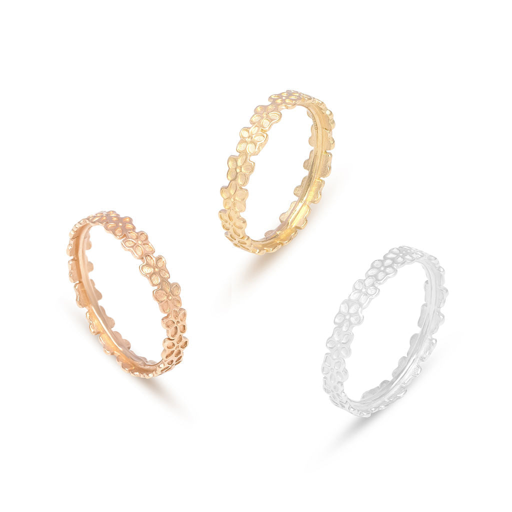 Blossom - Ring - Garland - Slim - 9ct Yellow Gold