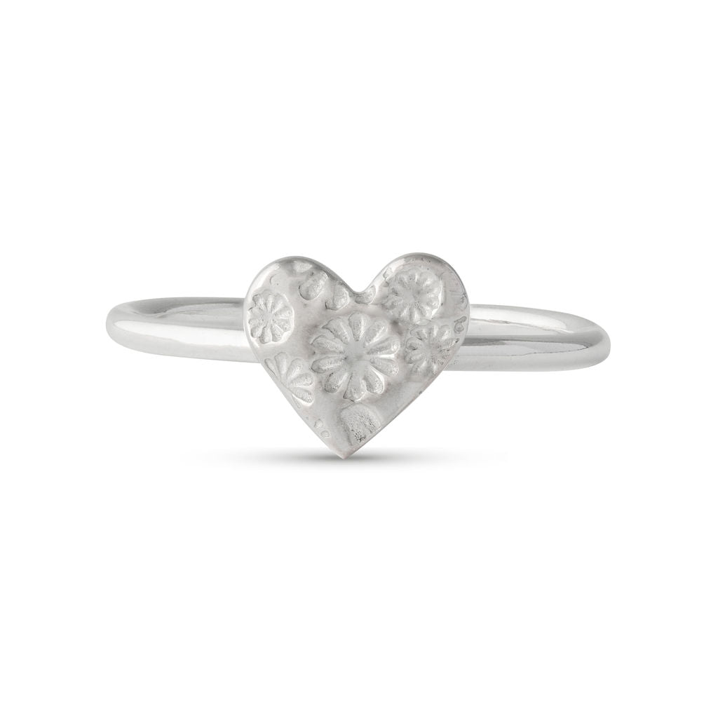 Floral Heart Ring - Large Heart