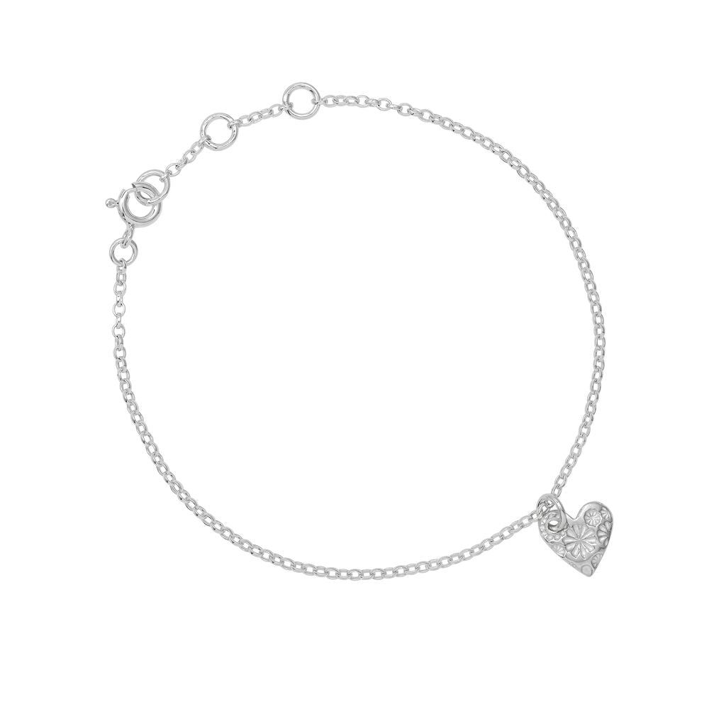 Floral Heart Bracelet