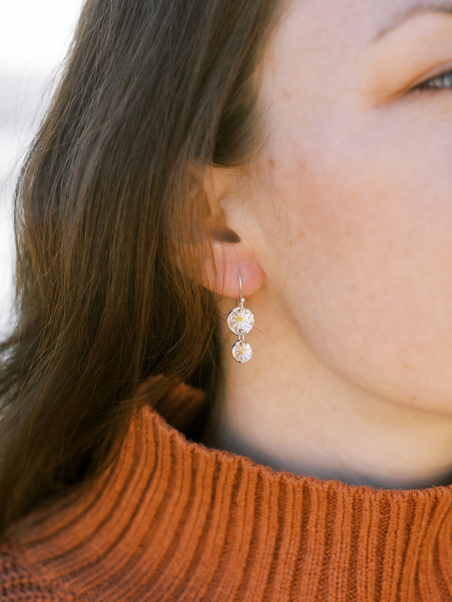 Daisy Hook Earrings - Double