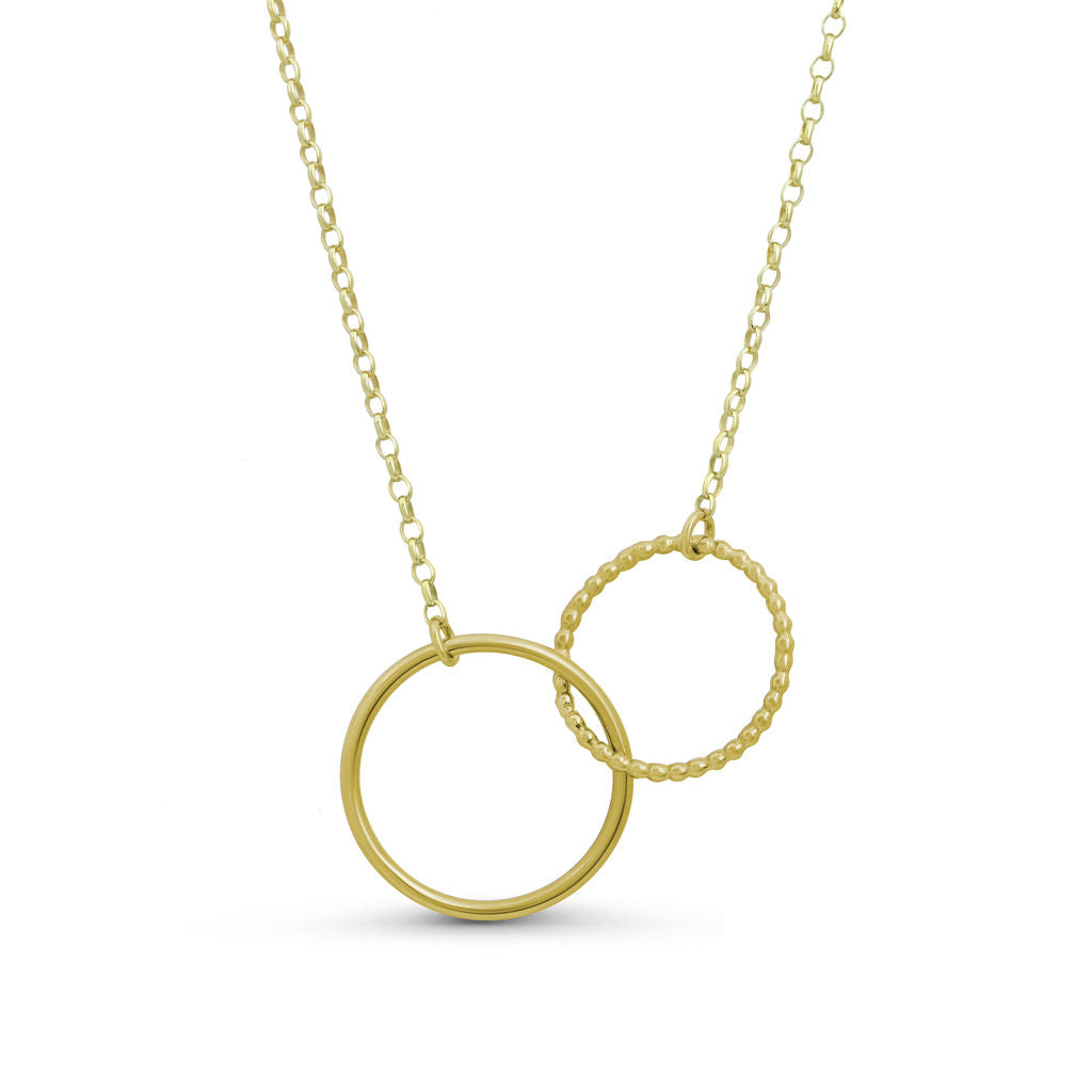 Hoop Pendant - Gold - Linked - Large