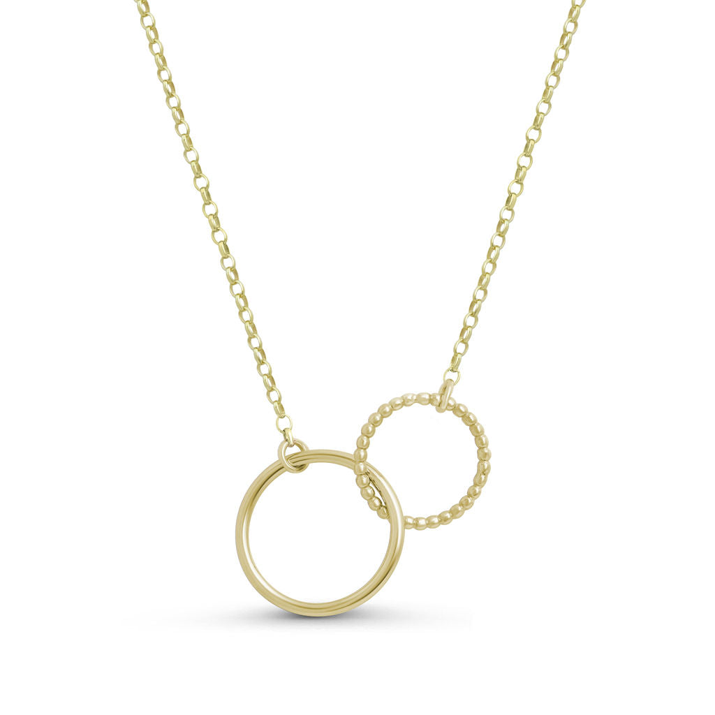 Hoop Pendant - Gold - Linked - Small