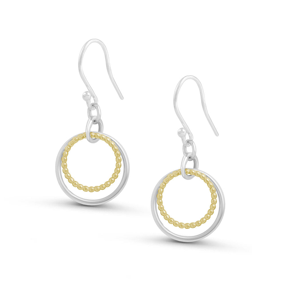 Hoop Earrings - Silver & Gold - Small