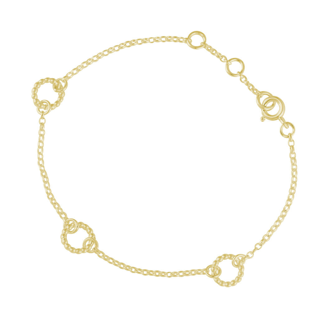 Hoop Bracelet - Gold - Small Hoops