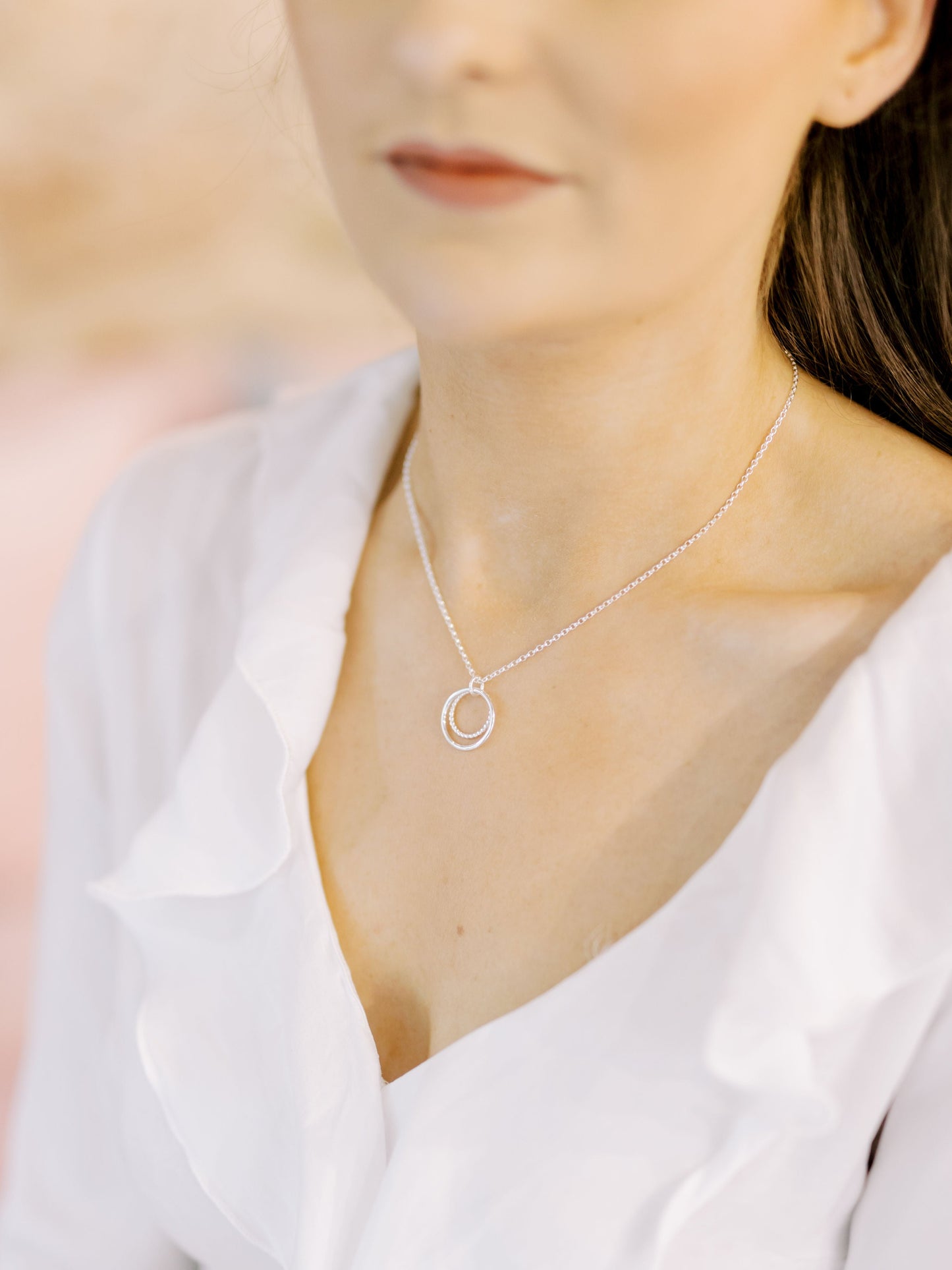 Hoop Pendant - Silver - Small