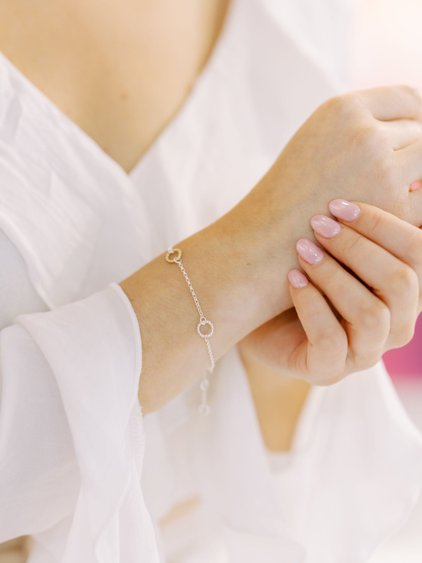 Hoop Bracelet - Silver & Gold - Small Hoops