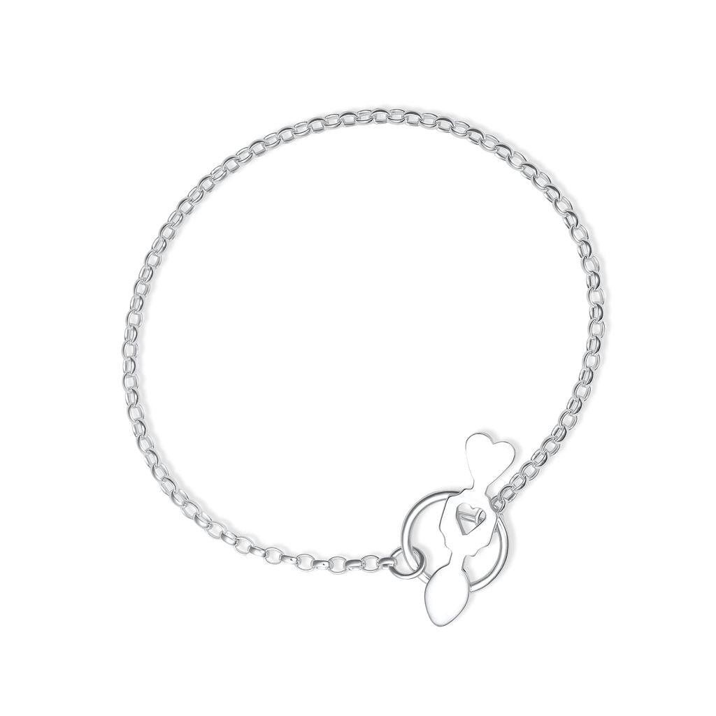 Lovespoon T-Bar Bracelet - Circle
