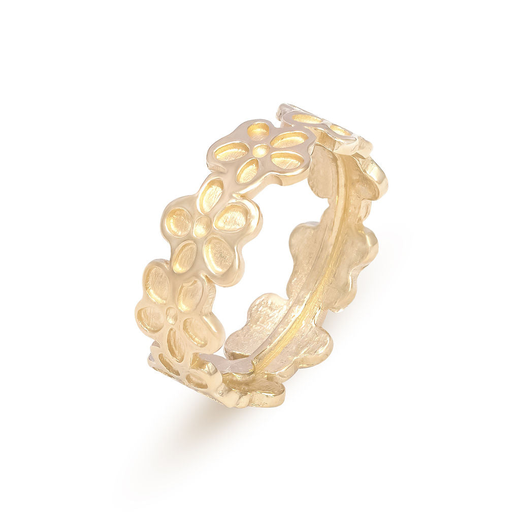 Blossom - Ring - Garland - Wide -9ct Yellow