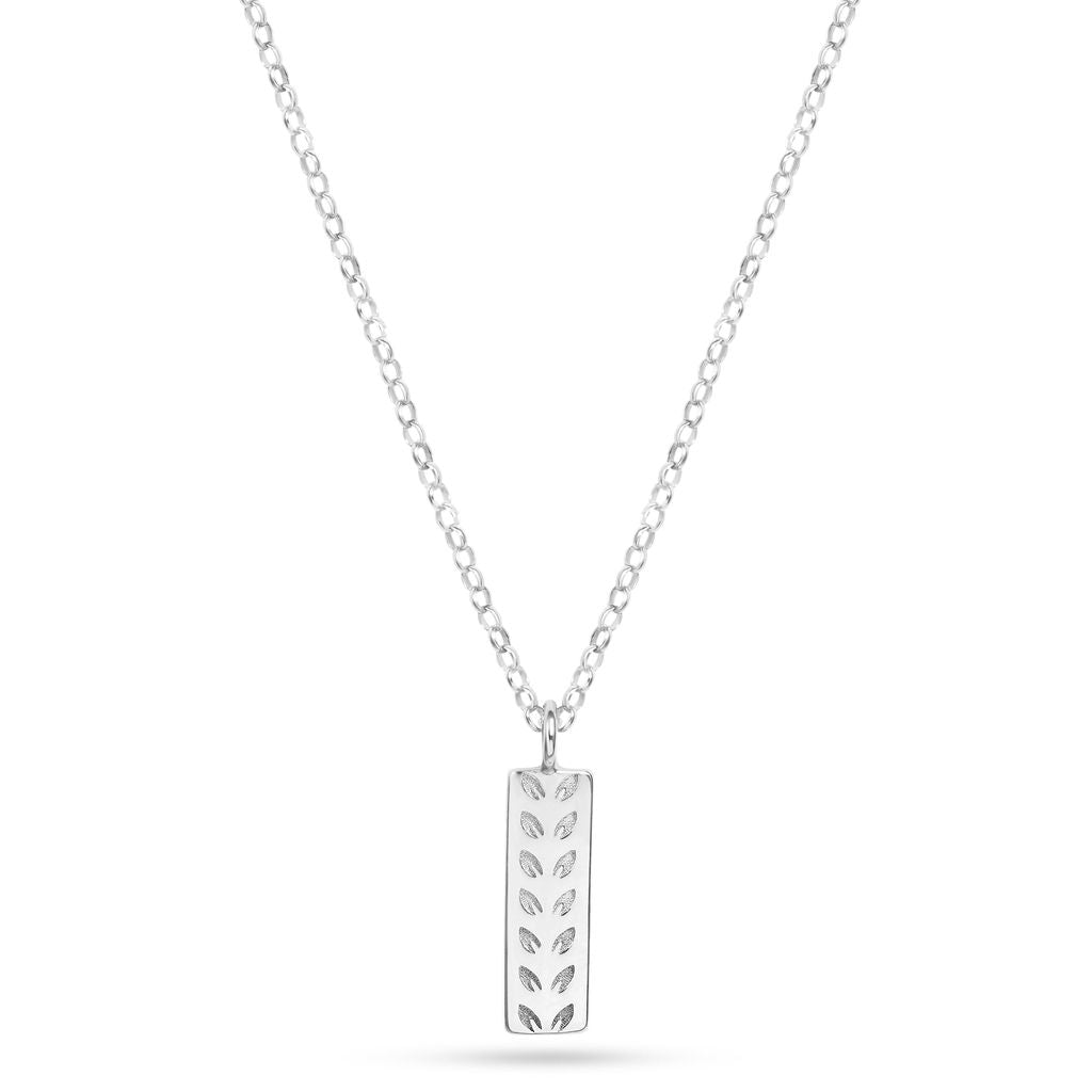 Leaf Pattern Pendant - Wide