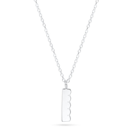 Scalloped Pattern Pendant - Wide