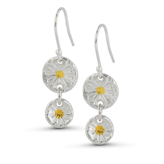 Daisy Hook Earrings - Double