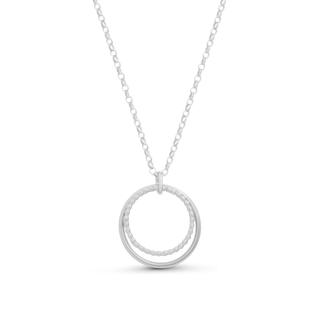 Hoop Pendant - Silver - Large