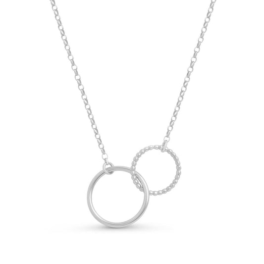 Hoop Pendant - Silver - Linked - Small