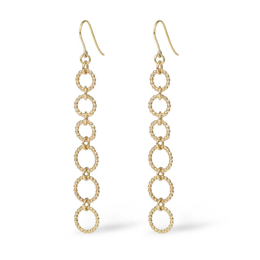 Hoop Earrings - Gold - Long