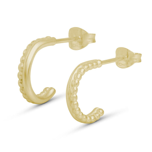 Huggie Stud Earrings - Gold