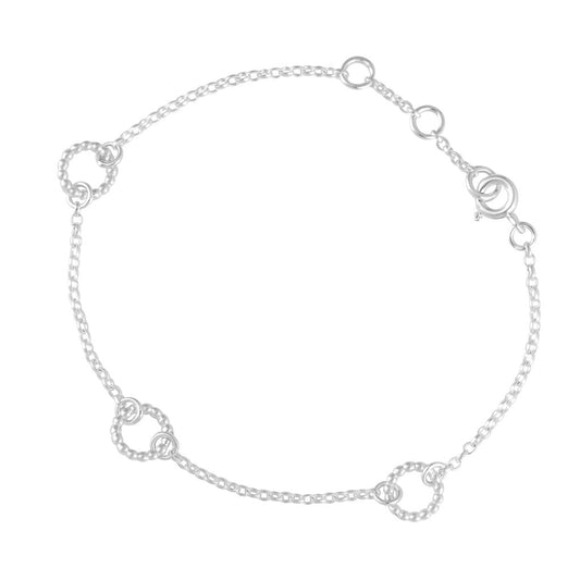 Hoop Bracelet - Silver - Small Hoops