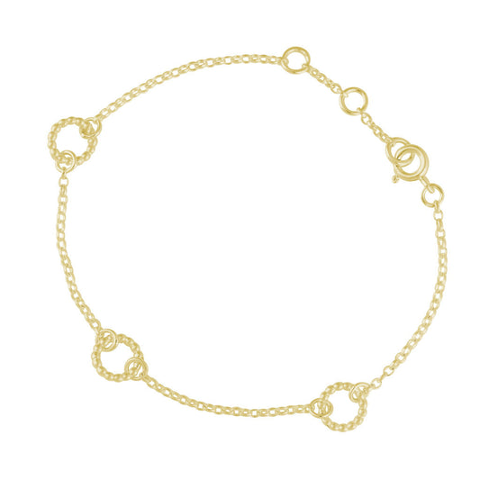 Hoop Bracelet - Gold - Small Hoops