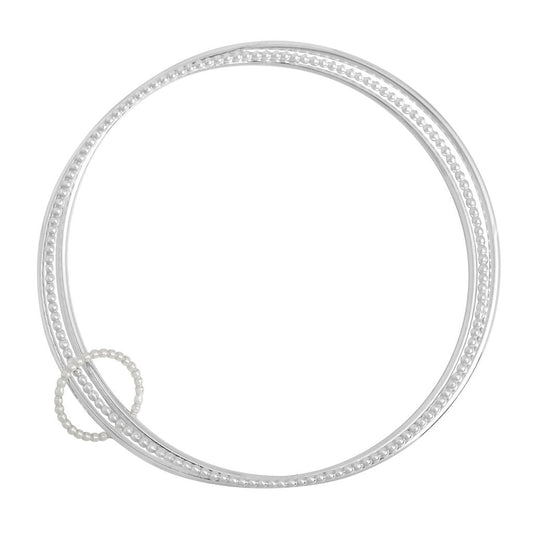 Hoop Triple Bangle - Silver