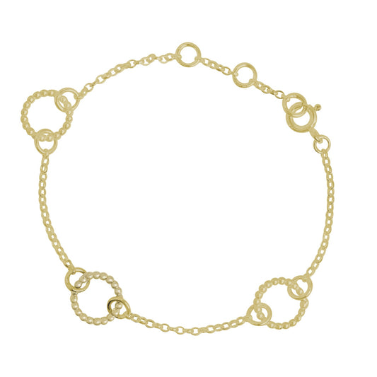 Hoop Bracelet - Gold - Large Hoops