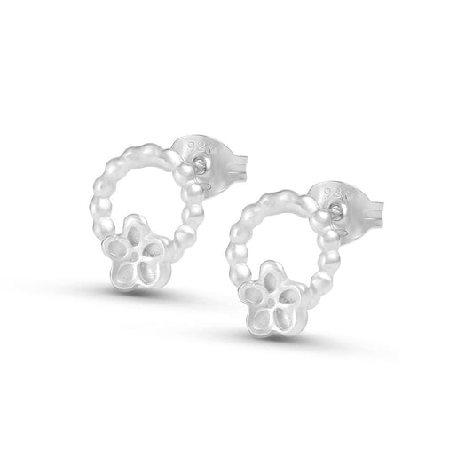 Blossom Studs - Beaded Hoop - Small