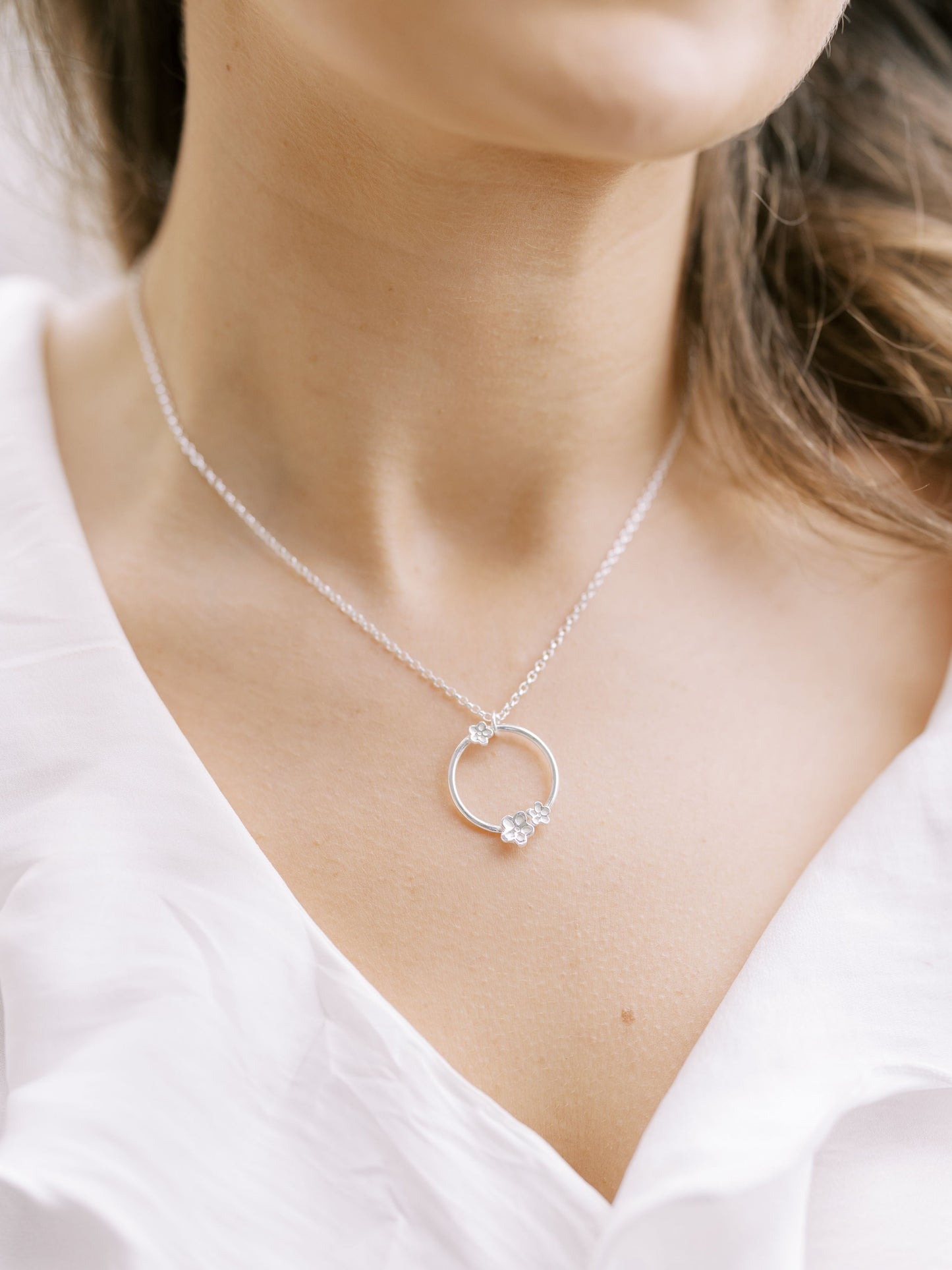 Blossom Necklace - Smooth Hoop